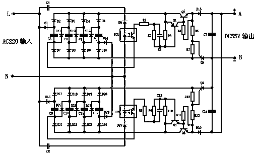 Efficient and environmental friendly AC-DC conversion isolation power supply circuit