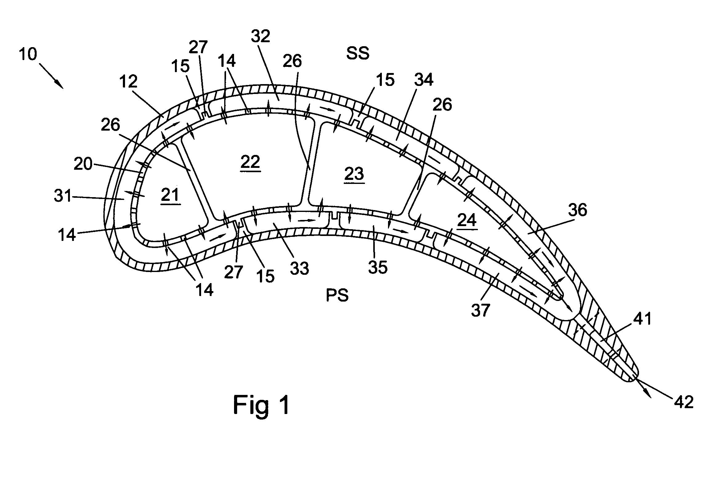 Turbine airfoil with near-wall impingement and vortex cooling