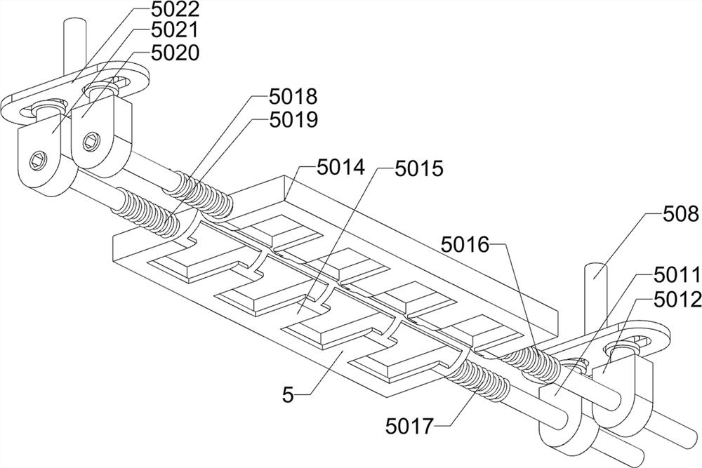 Opposite-grinding type four-leg heat-insulating brick burr treatment device