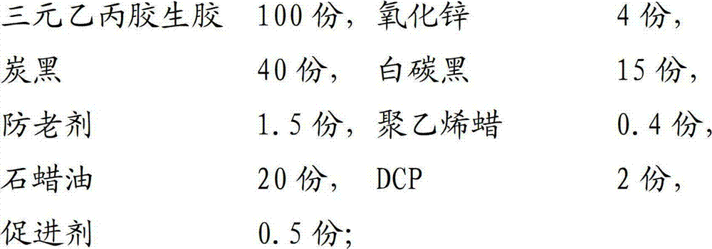Low-pressure-variation ethylene-propylene rubber mixed compound and mixing method