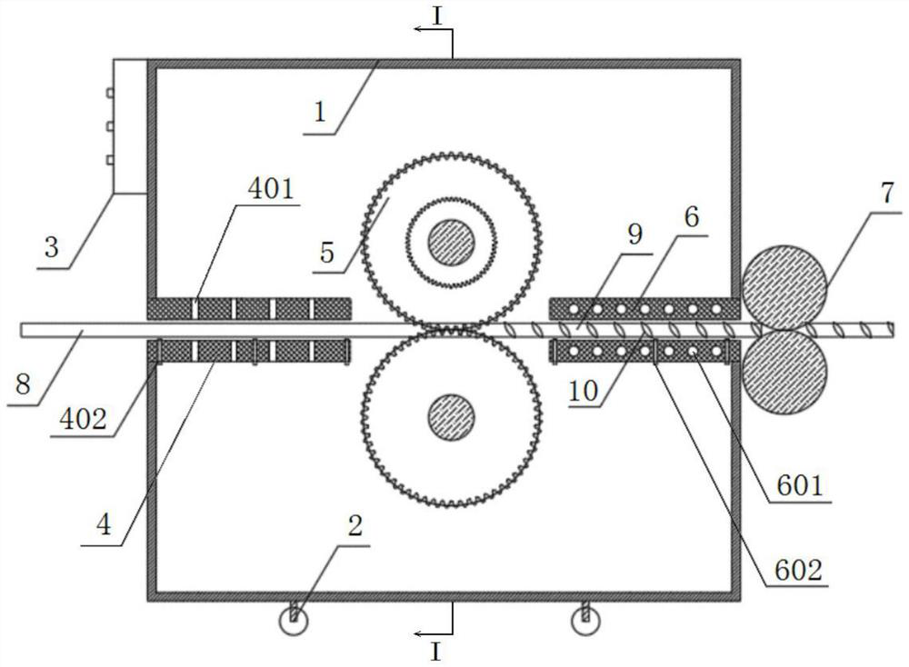 Rib manufacturing device and method for continuous fiber reinforced thermoplastic composite rod