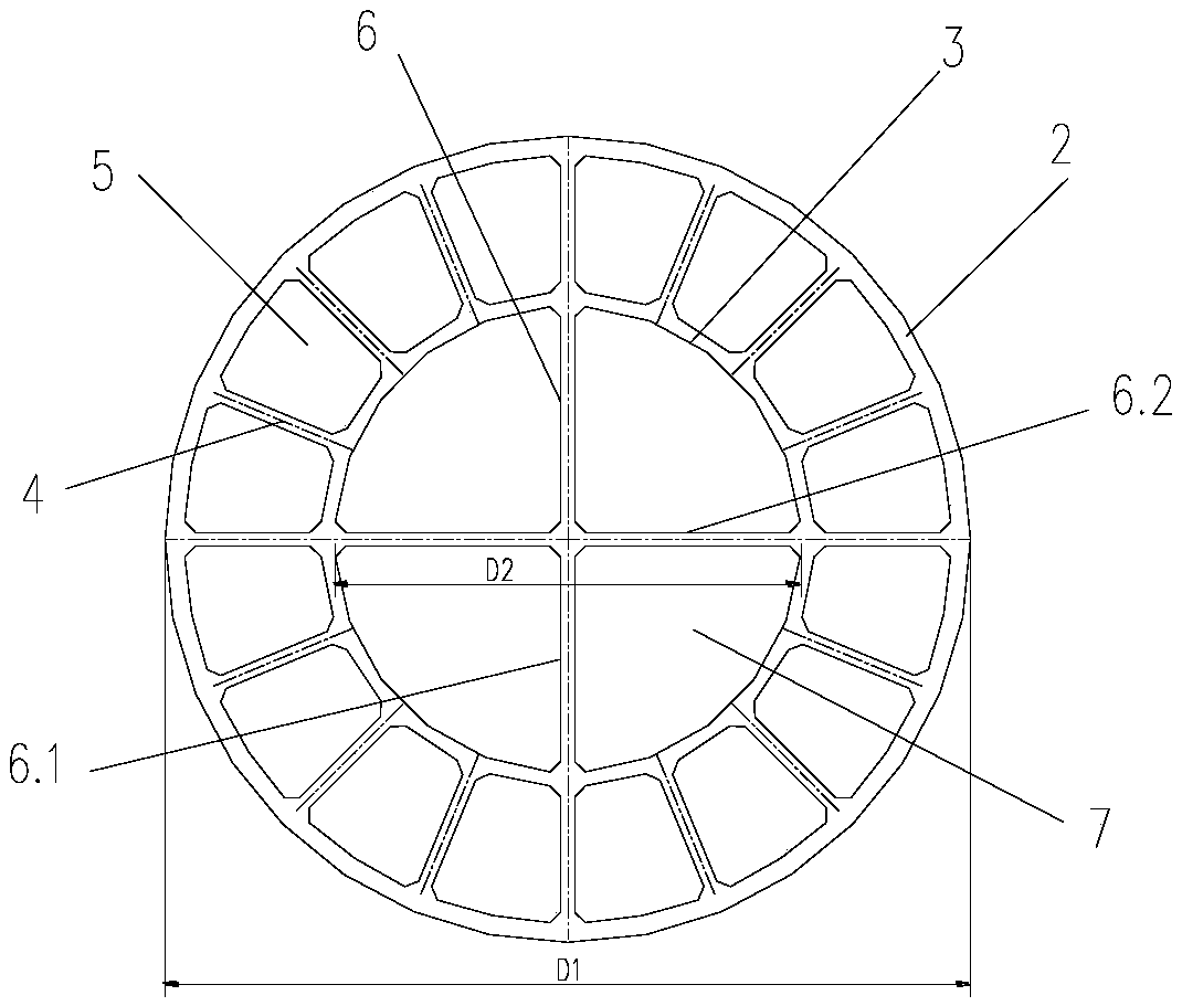 Annular open caisson structure