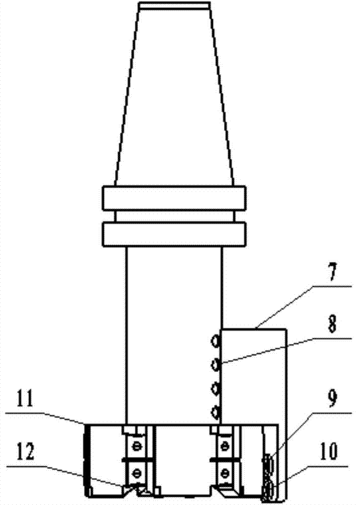 End face deformation measuring device for face milling cutter based on dual-pulse laser