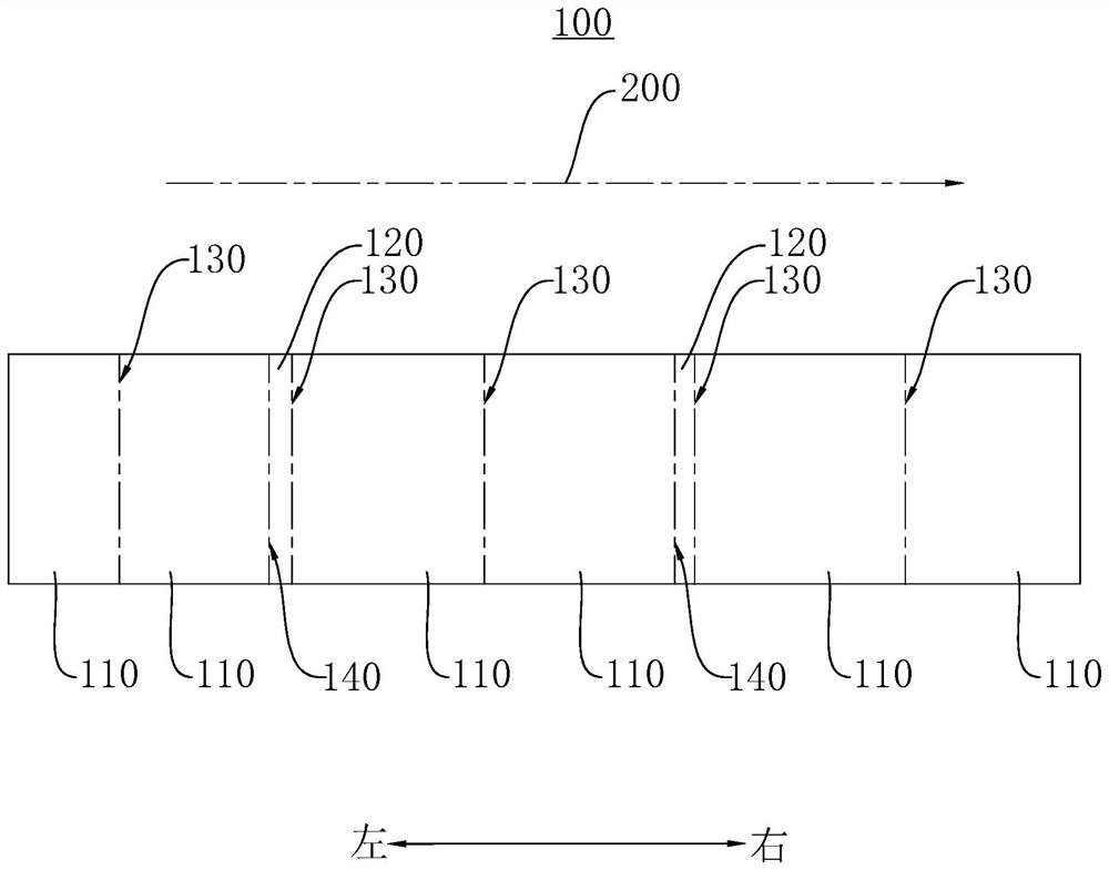 Production line, glass and cutting method applied to production line