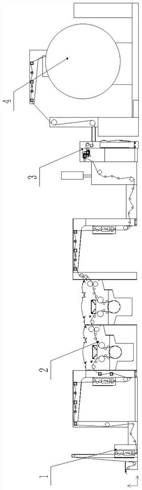 Textile dyeing and finishing integrated production system with improved vacuum water absorption device