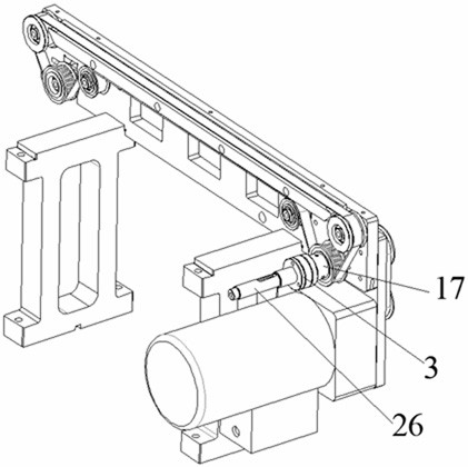 A synchronous toothed belt conveying mechanism