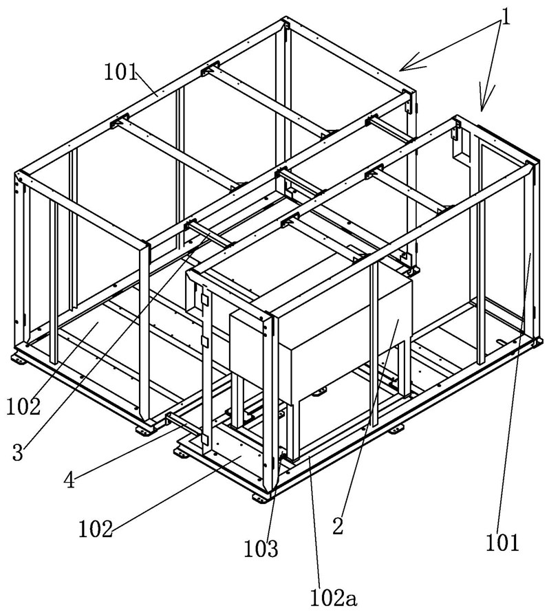 Sealing room structure for quickly installing packaging machine