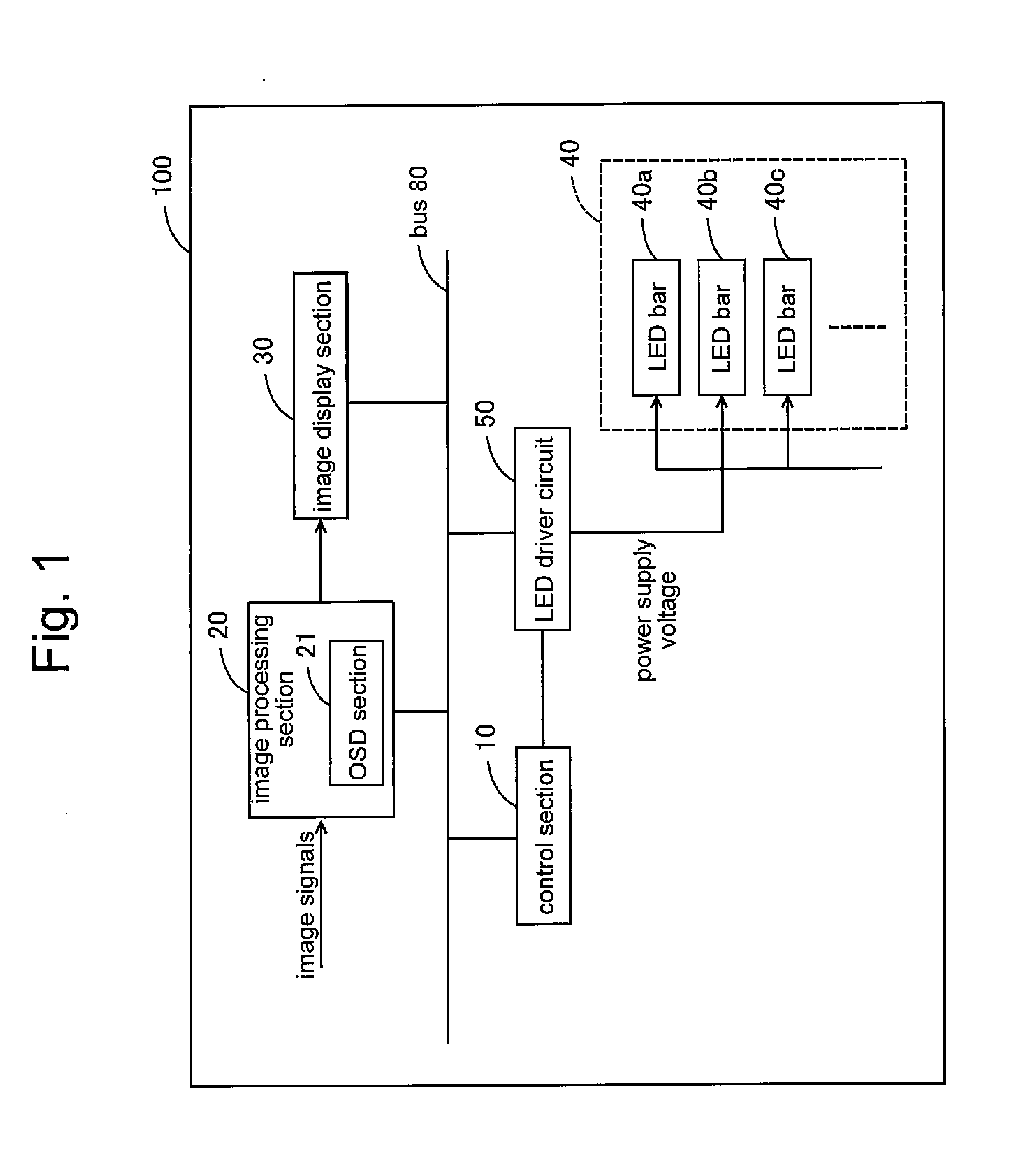 LED lighting device and cable connection detection device