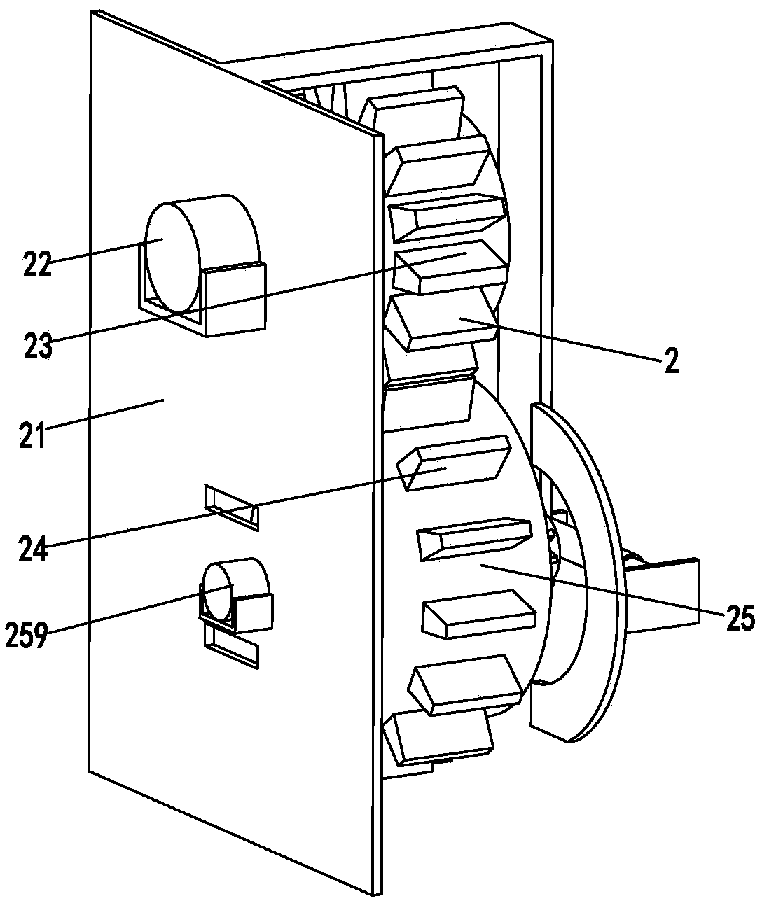Plastic film machining production line and production and machining method thereof