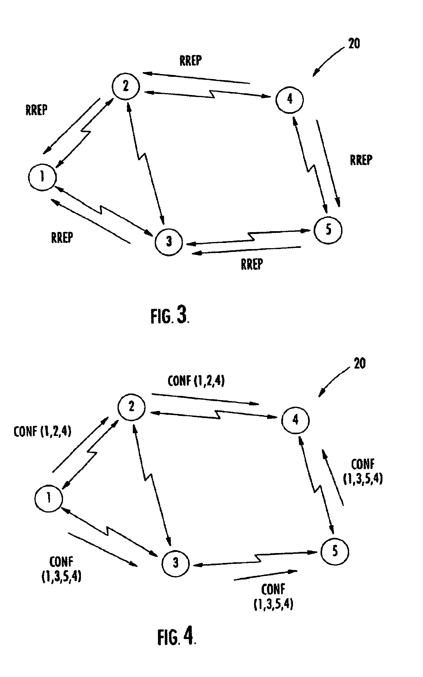 Multiple path reactive routing in a mobile ad hoc network