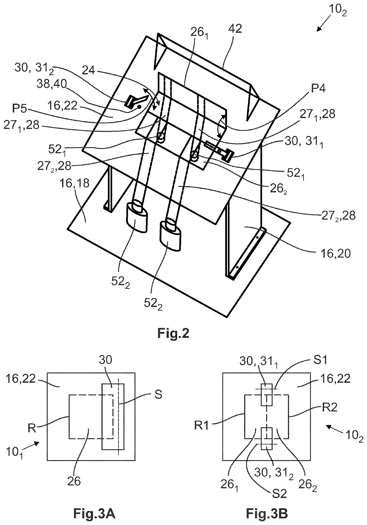 Testing device for an airbag module