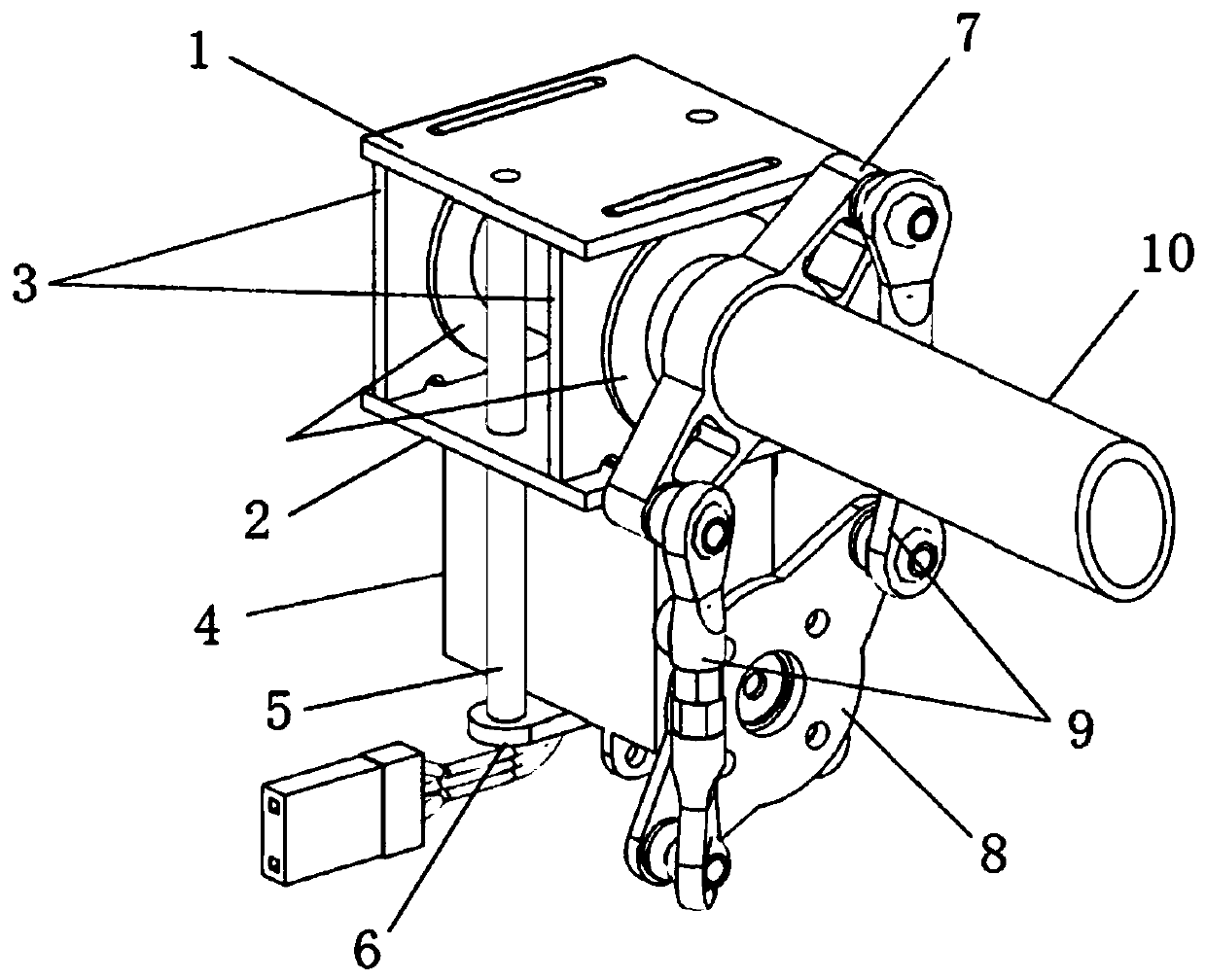 Rotor tilting device for four-axis unmanned aerial vehicle