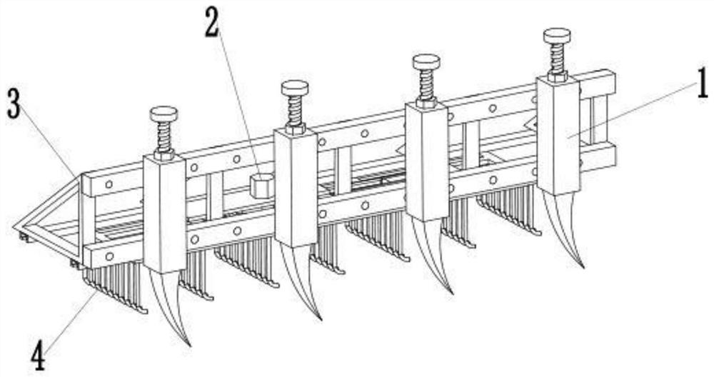 A soil loosening device for soybean cultivation