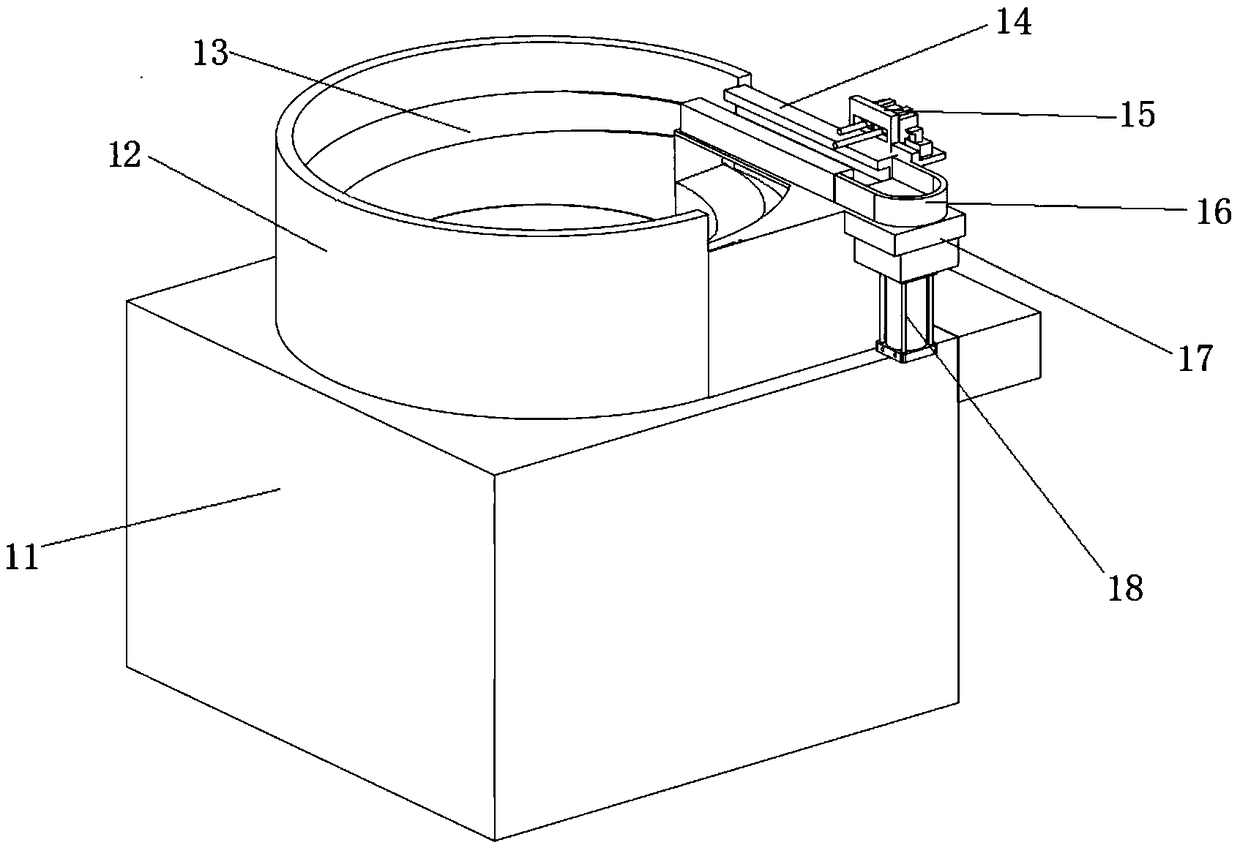 Bush feeding and end cover discharging device for cross-flow end covers