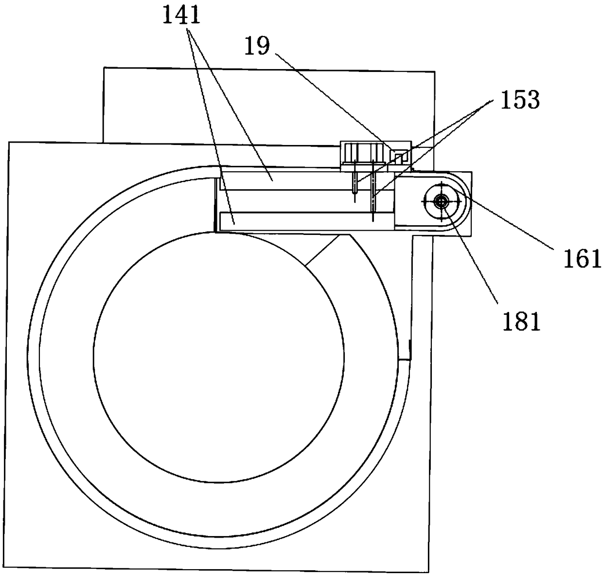 Bush feeding and end cover discharging device for cross-flow end covers