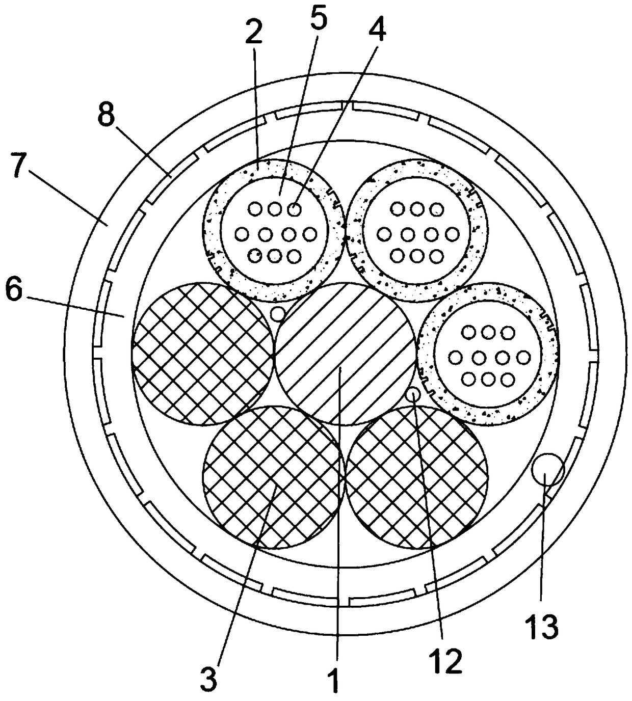 Easy-to-strip layer stranded high-density fiber bundle air-blowing micro-cable