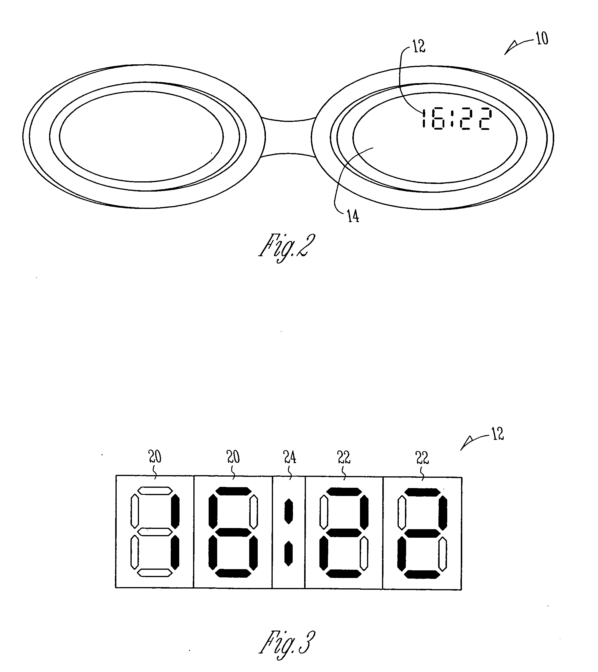 System and method for displaying information on athletic eyewear