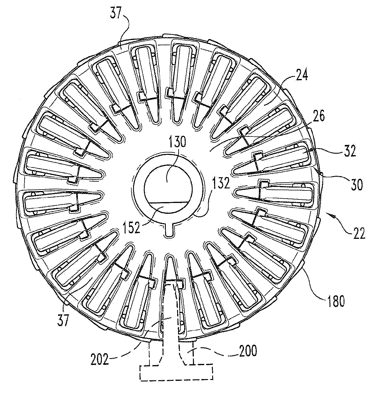 Cartridge with multiple injection needles for a medication injection device