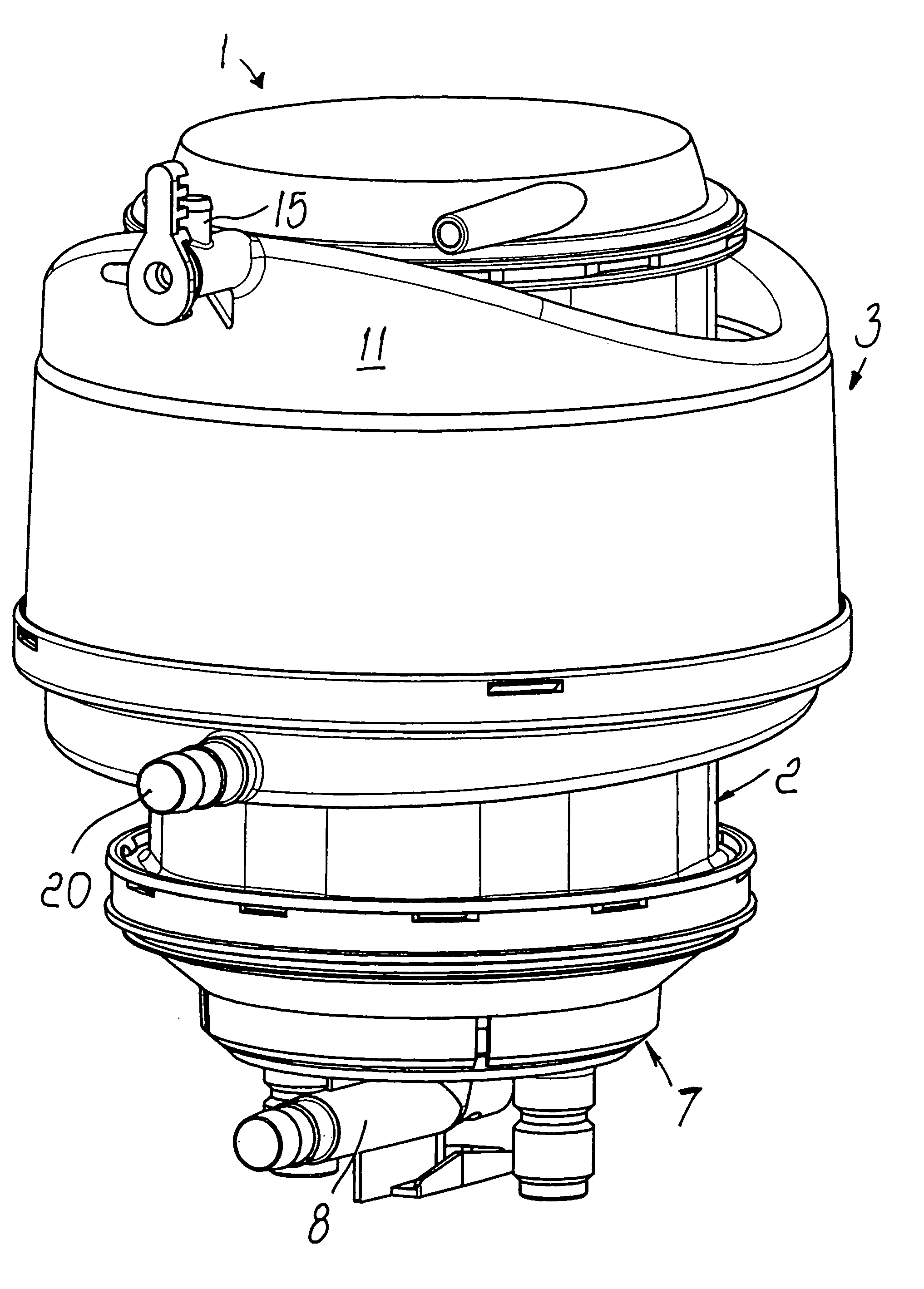Device for oxygenating blood in an extracorporeal circuit