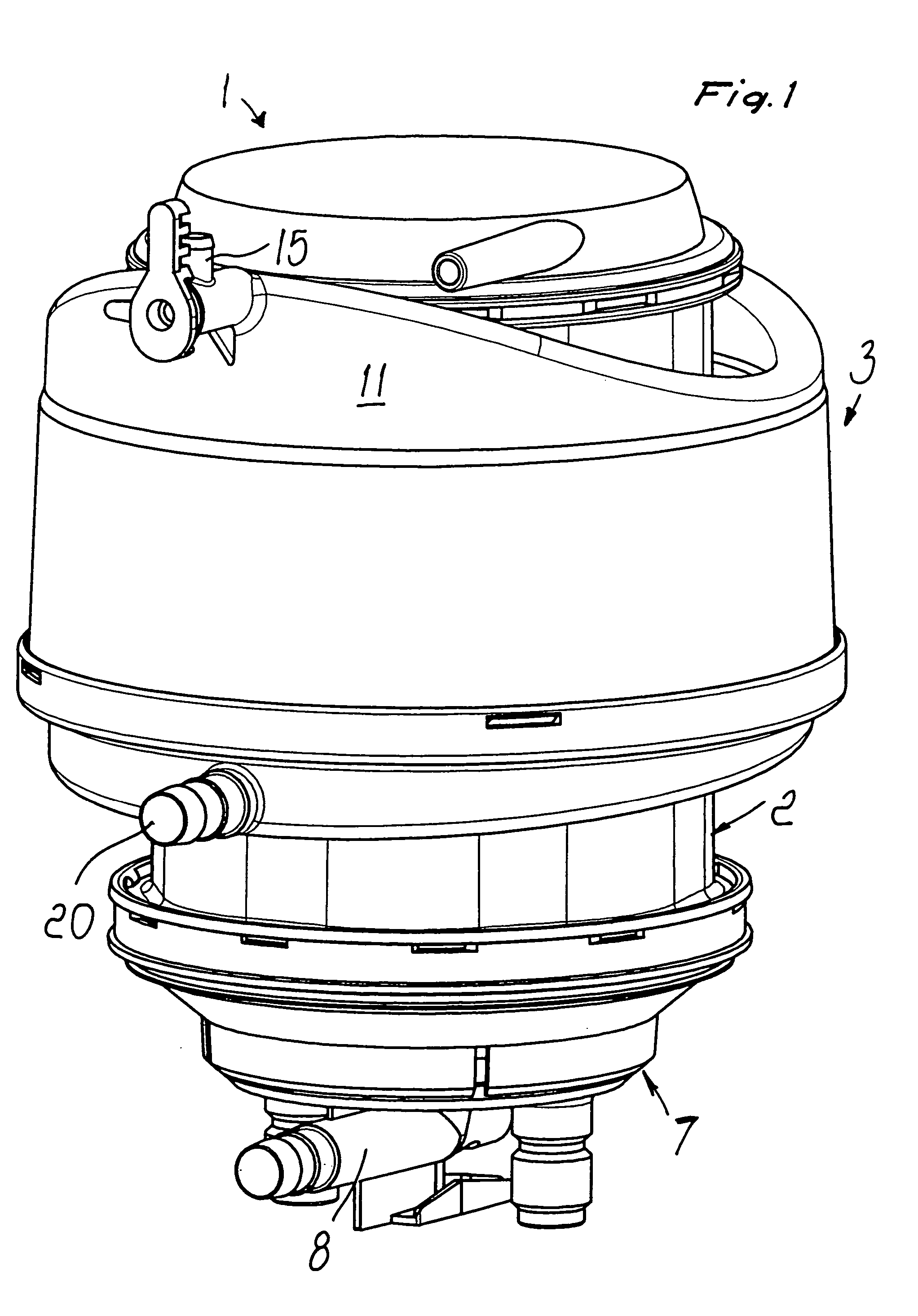 Device for oxygenating blood in an extracorporeal circuit