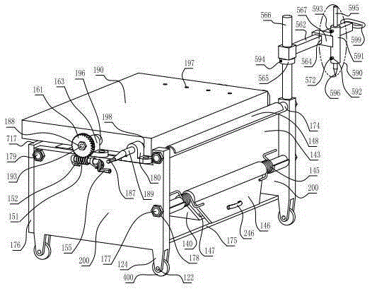 Assembling method for glass testing through air cylinder hammer with worm gear rotary table and threaded lock pins