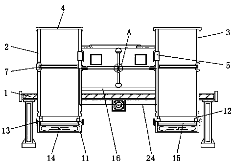 A kind of sorting device used for down production to roughly sort down down