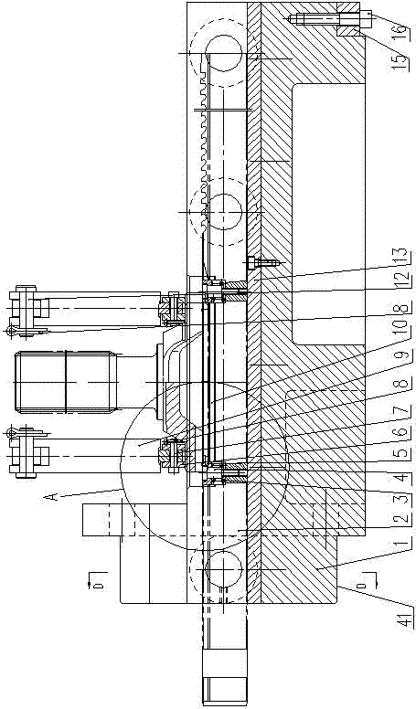 Broaching fixture for key groove of connection fork sleeve