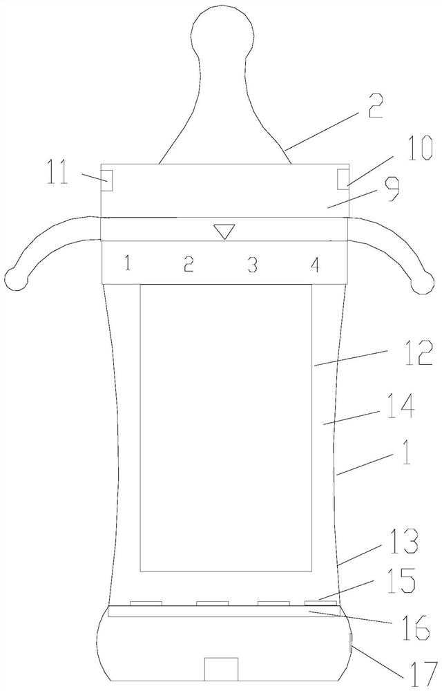 Intelligent feeding bottle with memory function