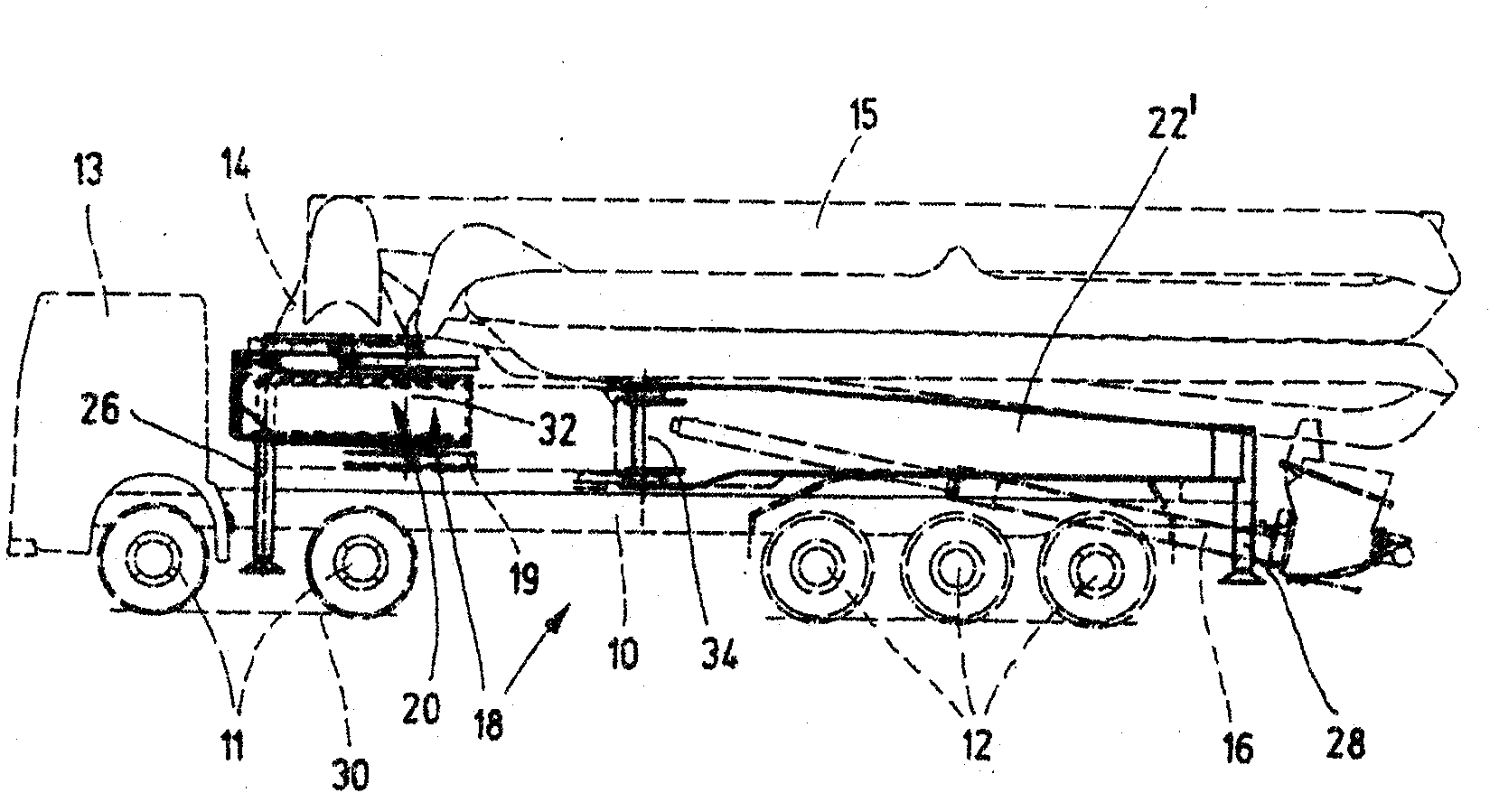 Mobile work machine having support booms