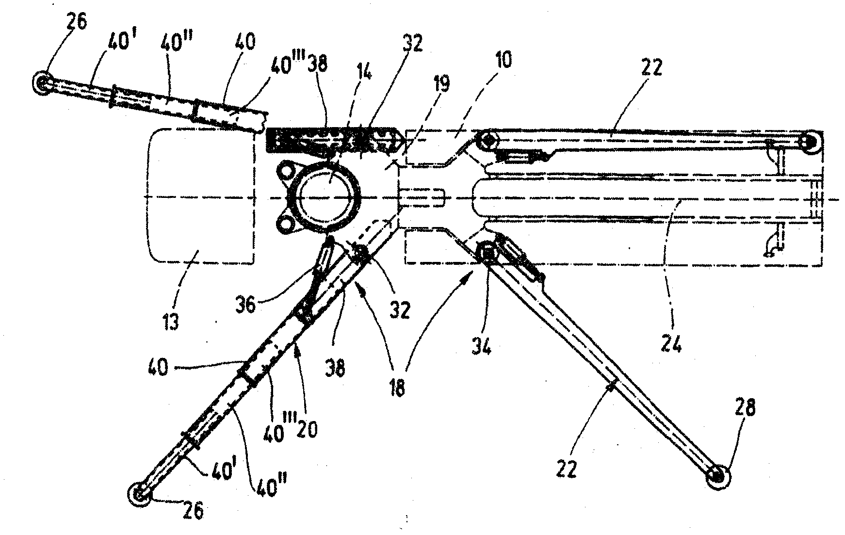 Mobile work machine having support booms