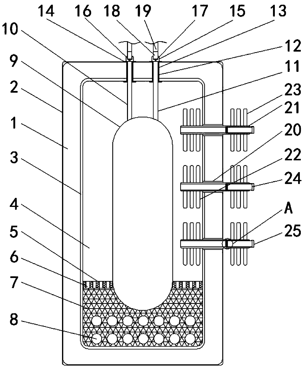 Electronic element with flame-retardant function