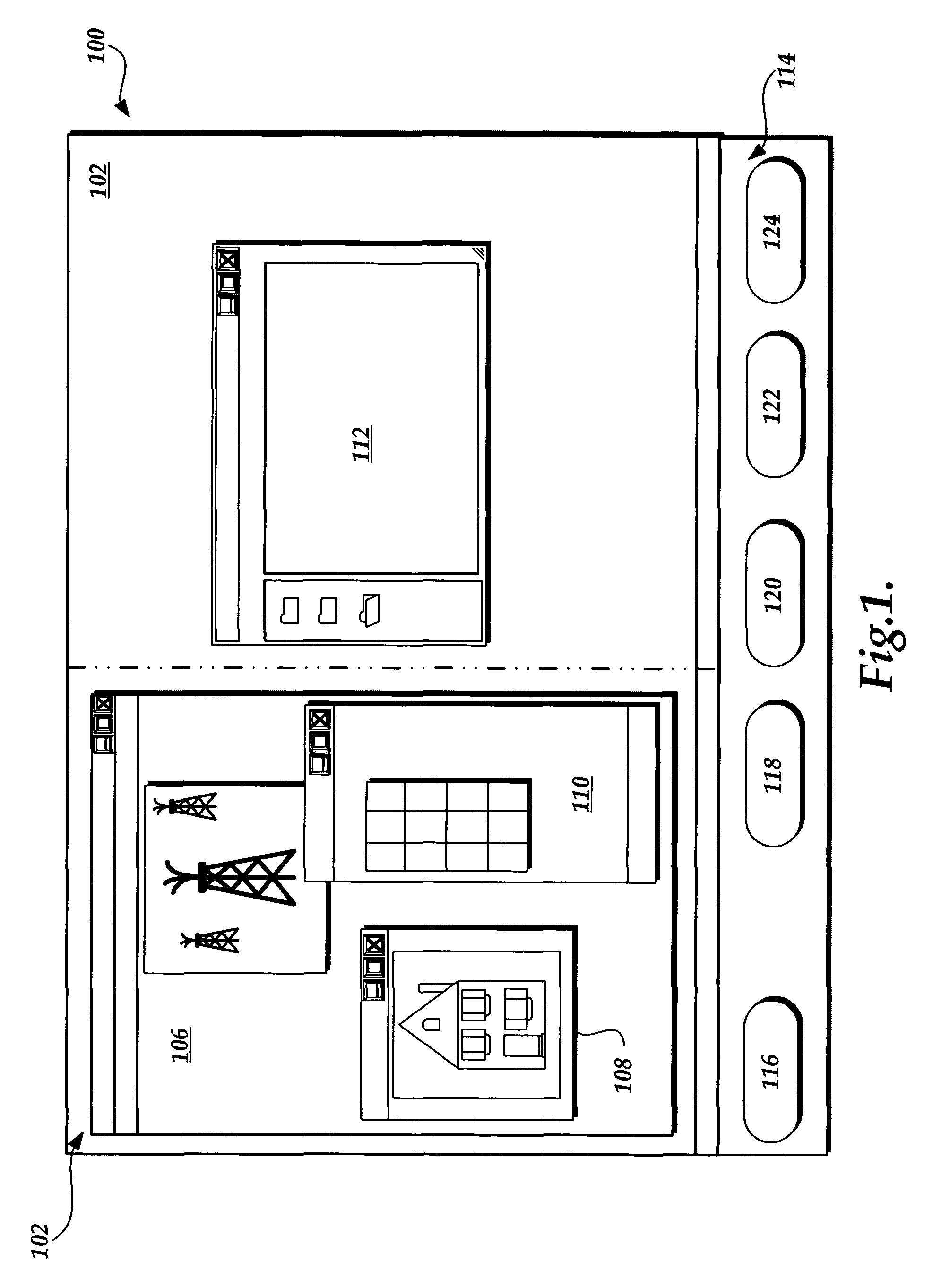 System and method for managing software applications in a graphical user interface