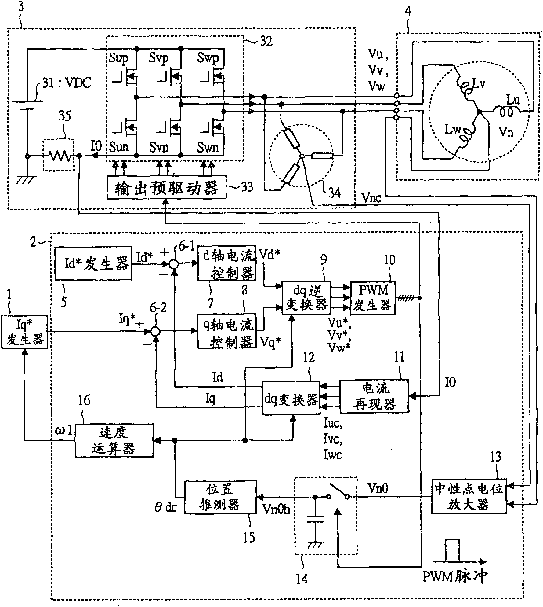 Drive system of synchronous motor