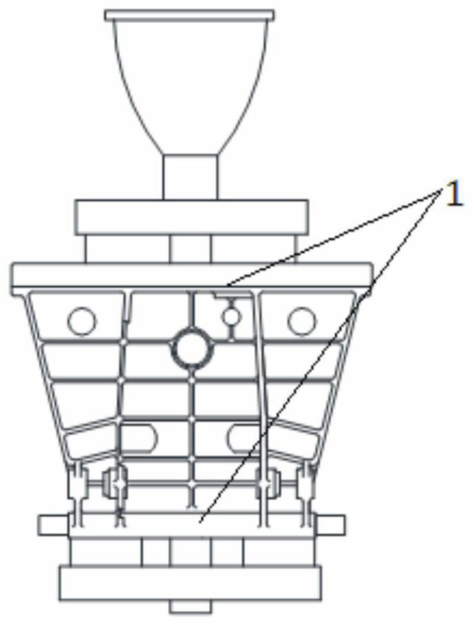 A mortise-and-tenon combined pouring system for high-temperature alloy thin-walled parts and its manufacturing method