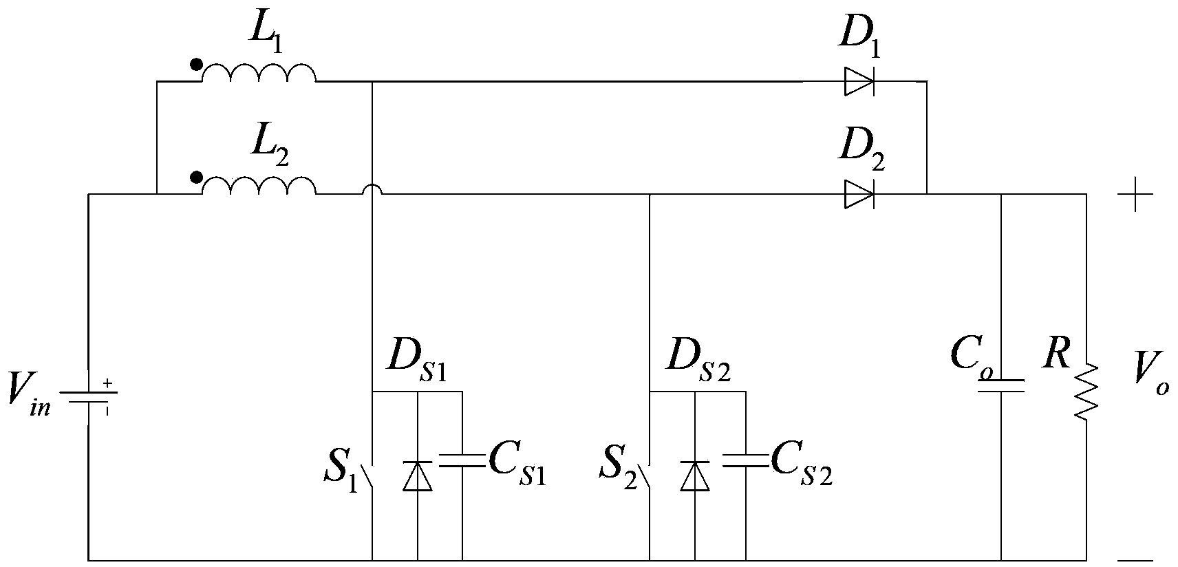Coupling inductive type interleaving parallel Boost soft switch circuit
