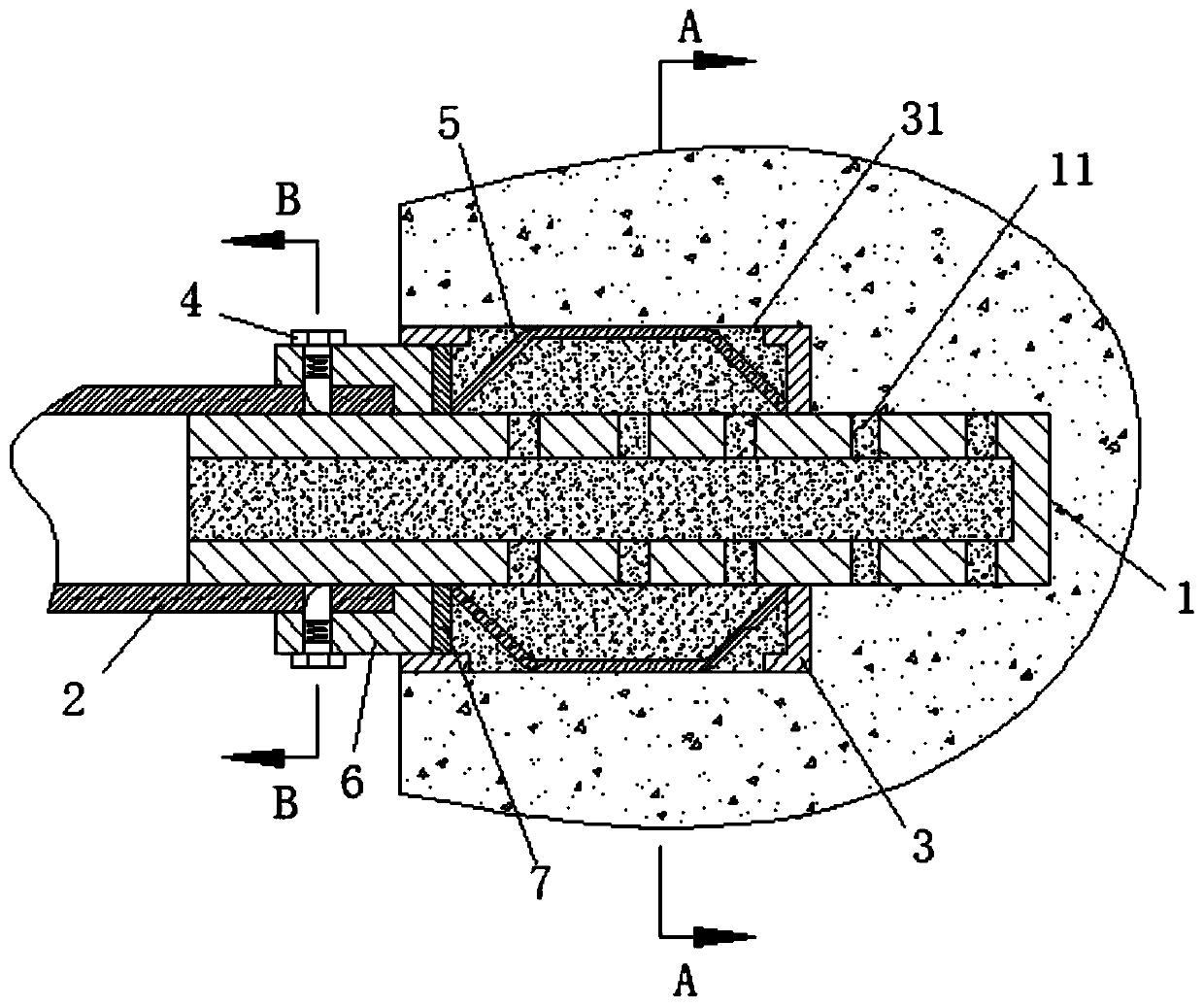 A connection structure and installation method of steel pipes for scaffolding