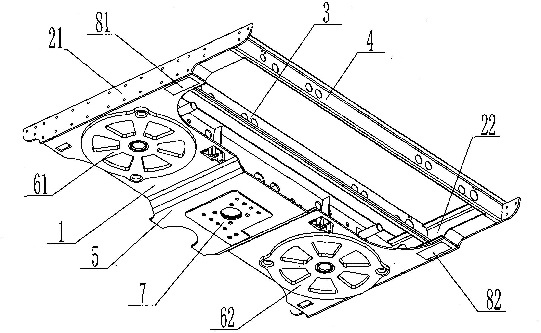 Process for producing modular sleeper beam for railway carriage