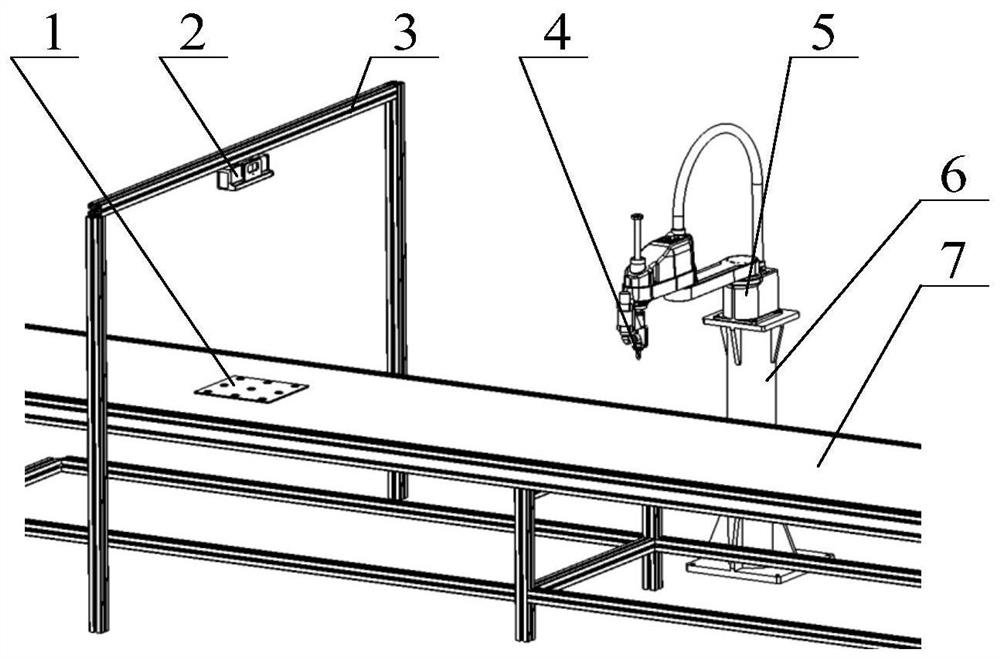 An online offset correction method and device for robot hand-eye calibration