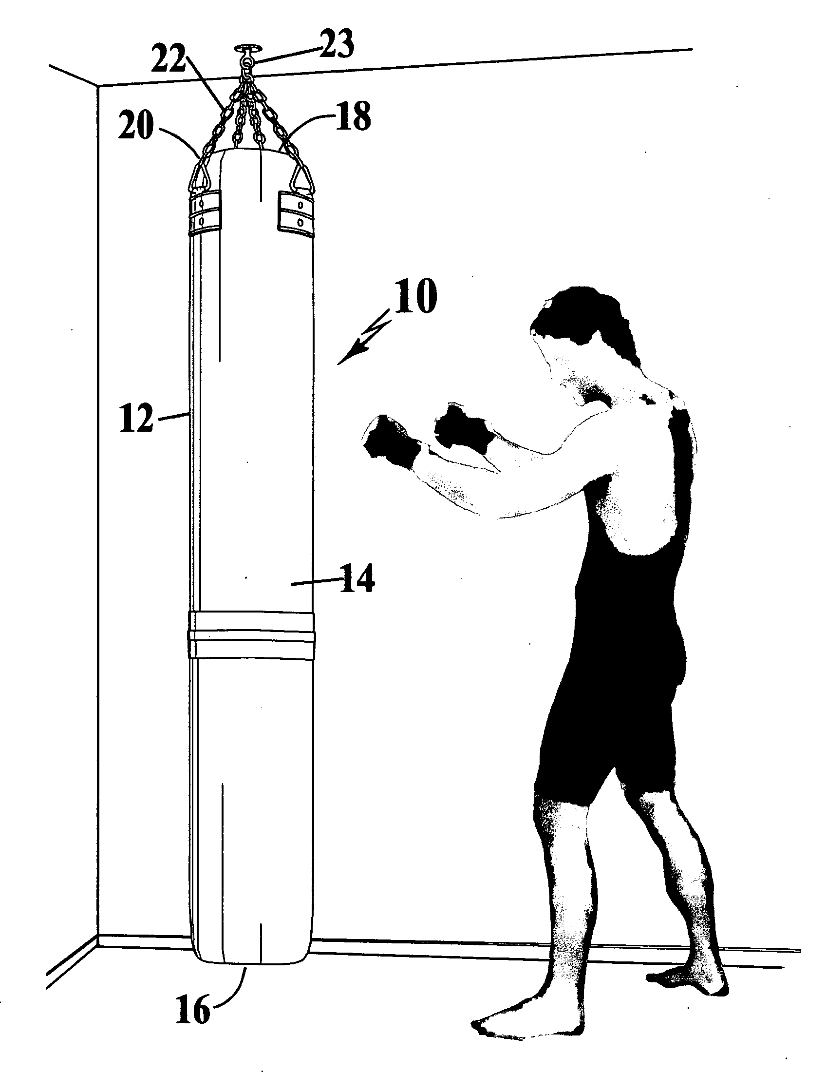 Modular heavy bag with spindle support