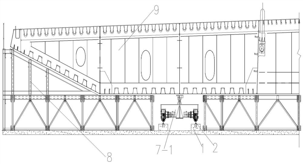 Girder transporting vehicle, girder transporting system, steel box girder assembling system and steel box girder assembling methods