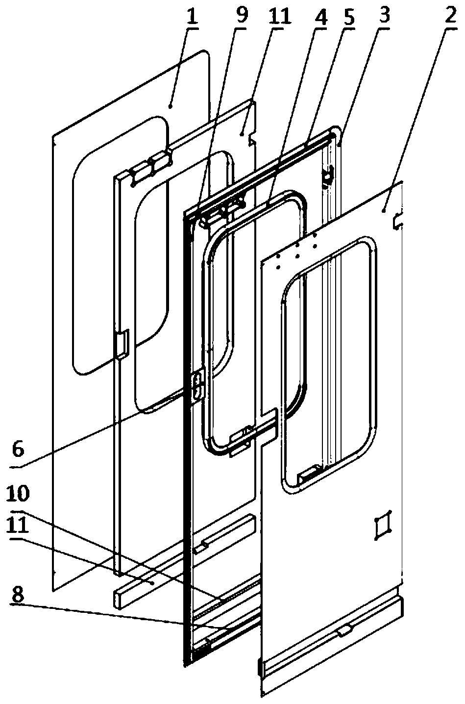 Urban rail door sheet