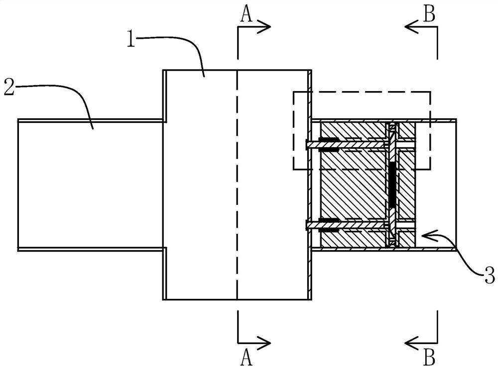 A curtain wall beam-column connection structure and construction method