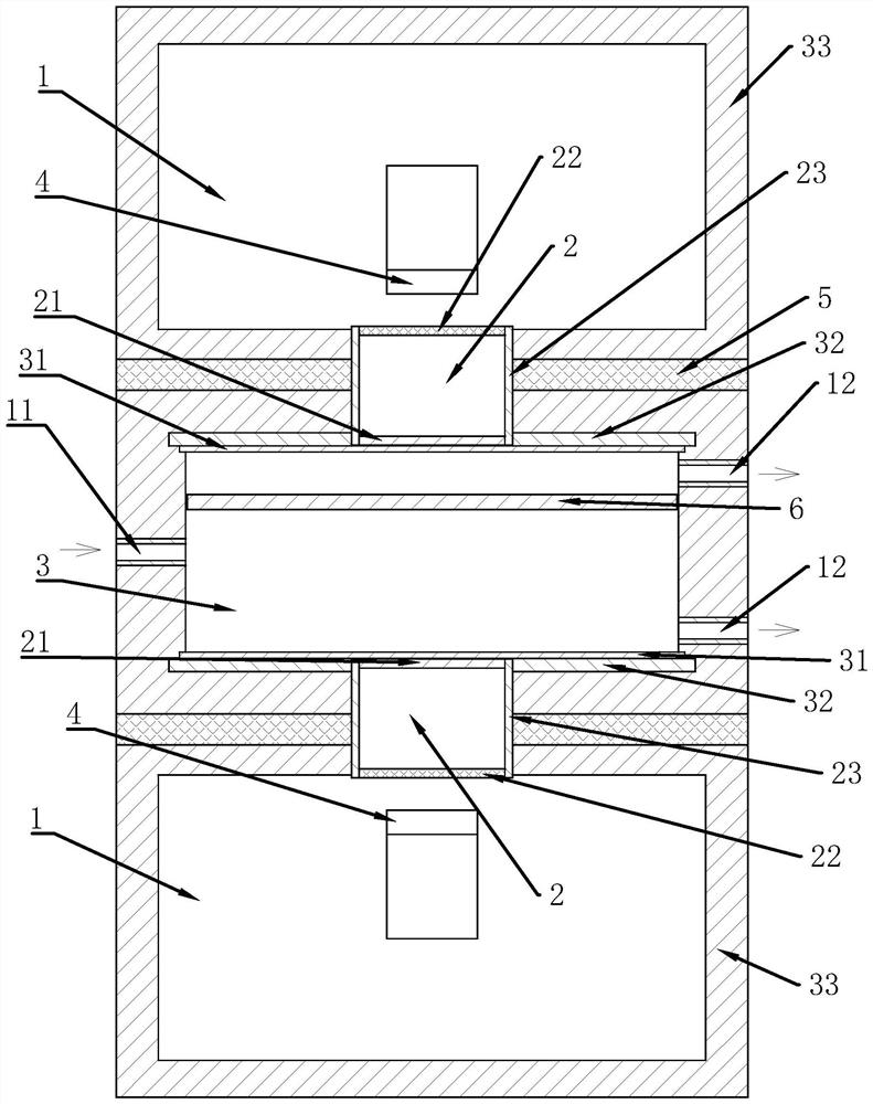 Tritium gas online measuring device capable of continuously operating