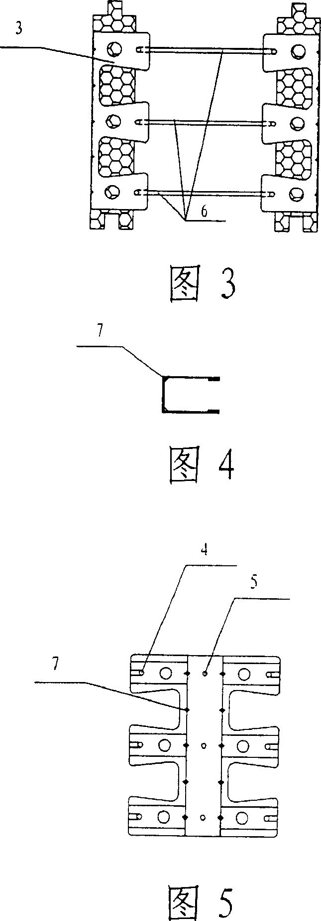 Composite thermal insulation concrete wall and its assembled template