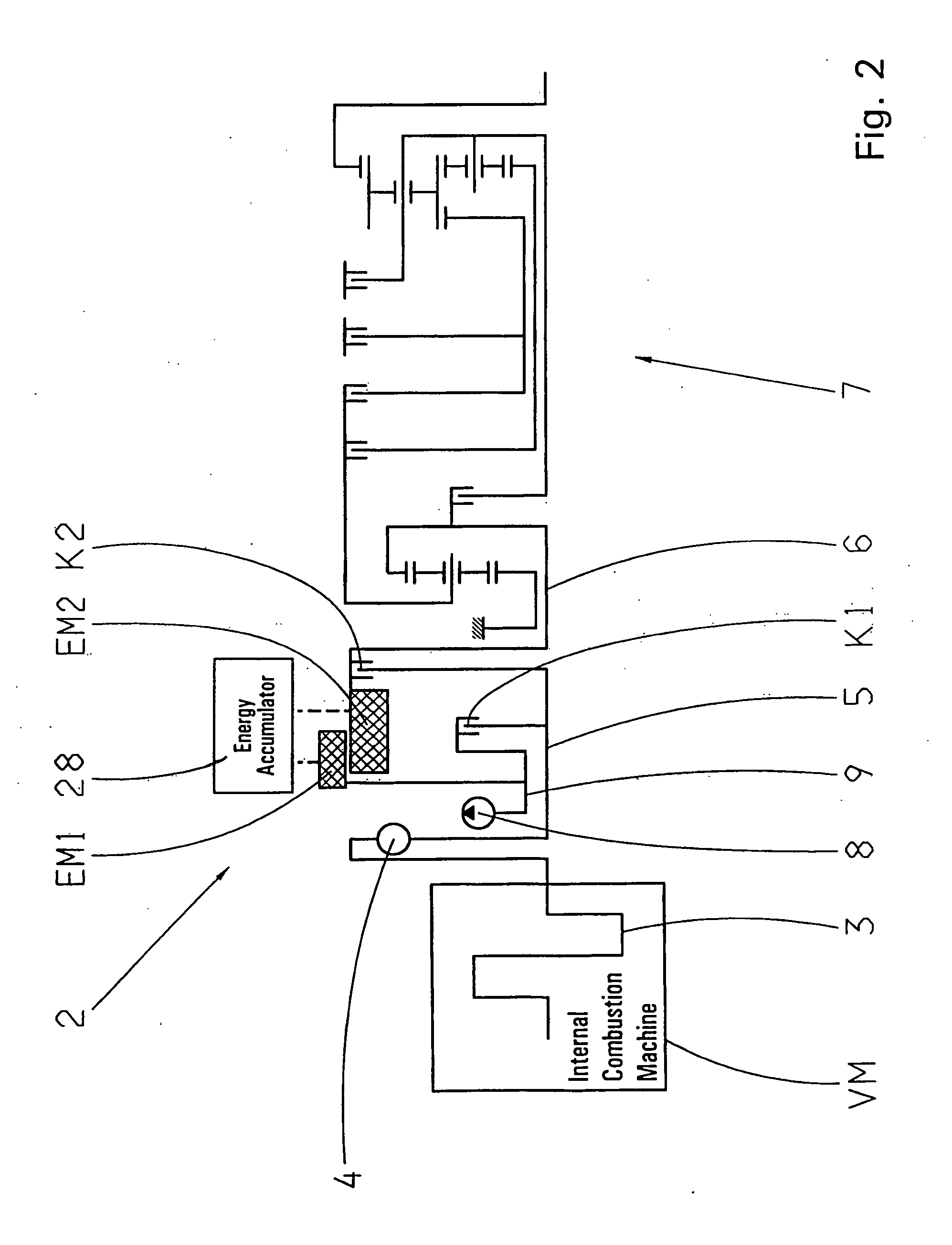 Device and method for steering and regulating components of a hybrid driveline of a vehicle