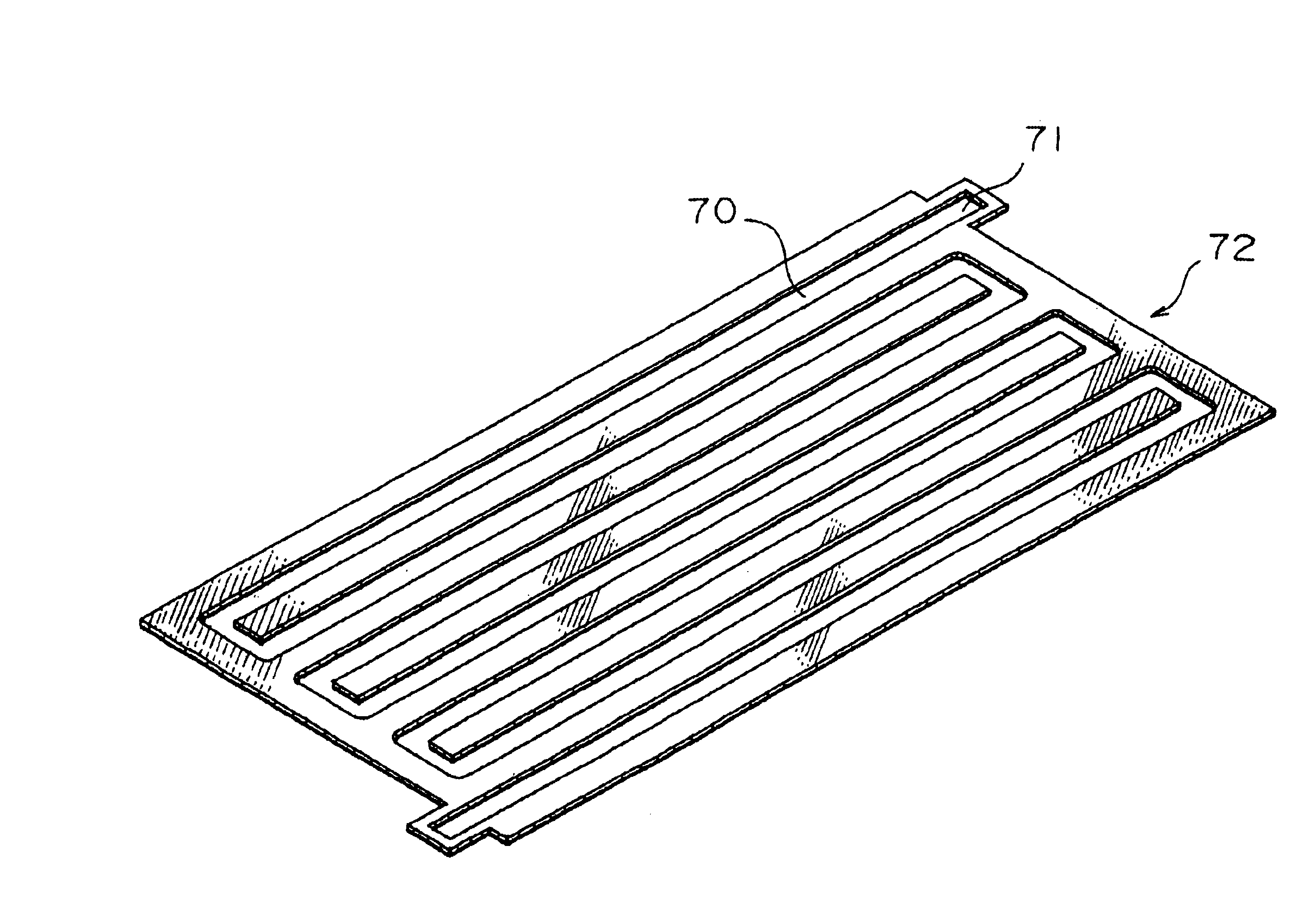 Fuel cell stack with separator of a laminate structure