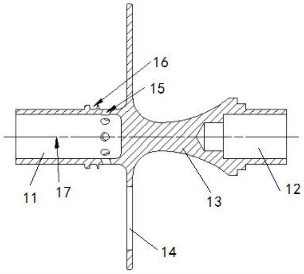 Oil-gas separation device with impeller