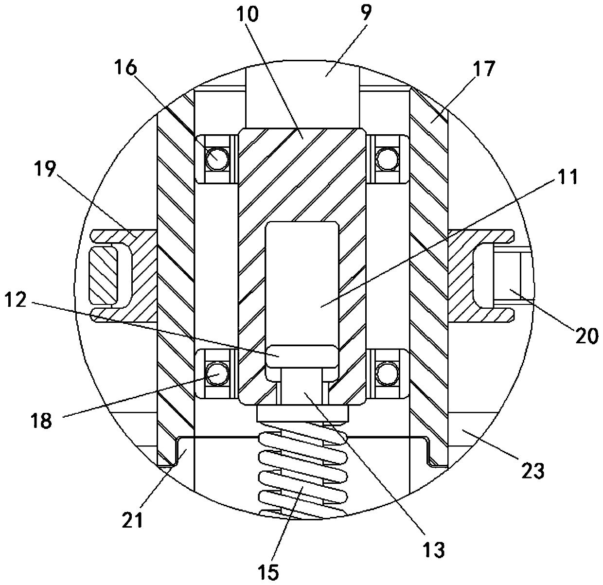 Electrode slice cutting device for drainage sodium-ion battery production