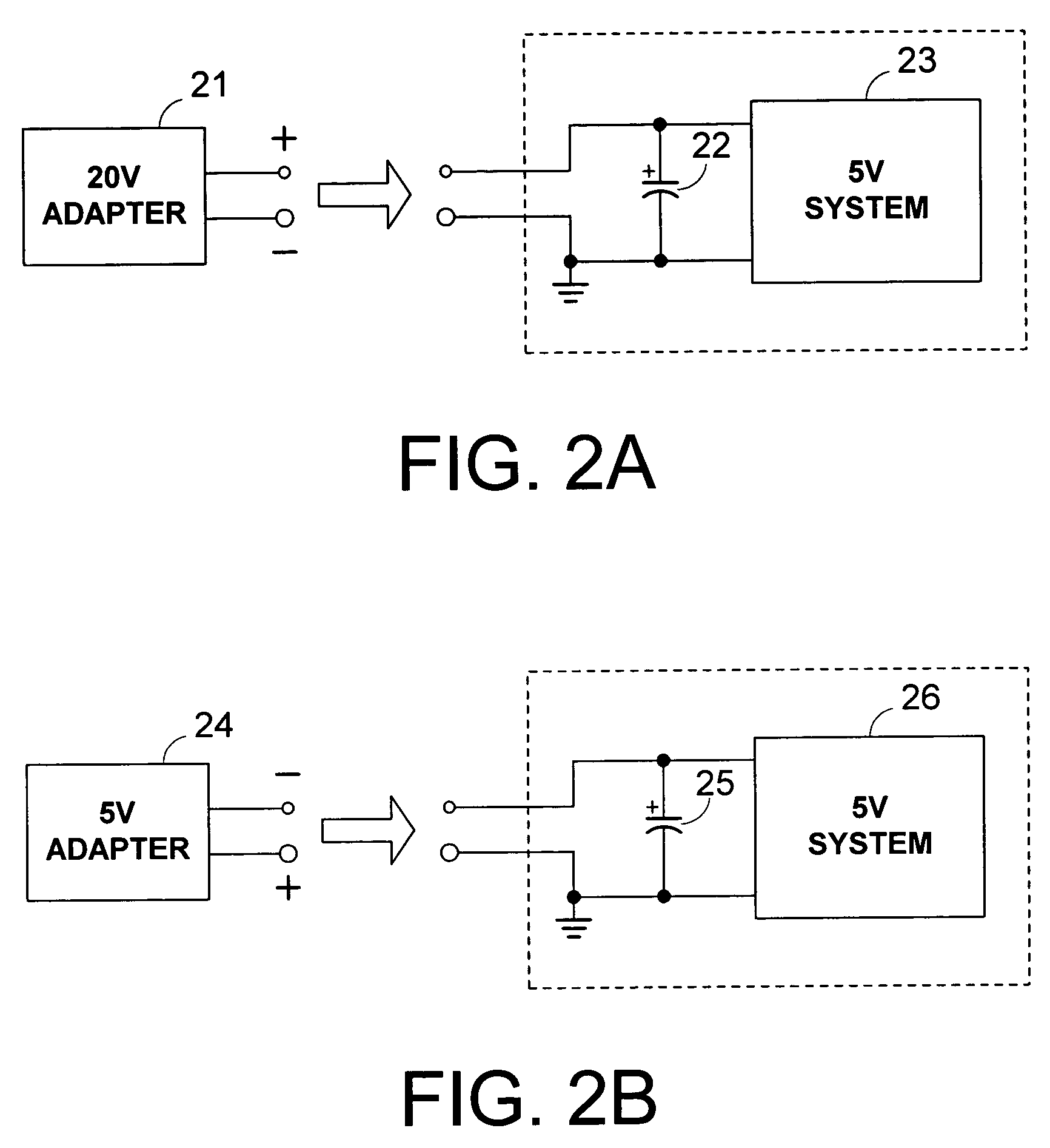 Power adapter interface circuitry for protecting a battery operated system
