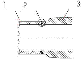 Welding structure of hydraulic cylinder jacket and processing technology thereof